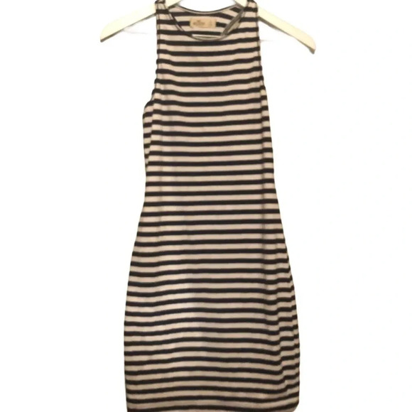 HOLLISTER EUC WOMENS NAVY STRIPE DRESS SUMMER CASUAL BEACH POOL SIZE DRESSES  S - Picture 1 of 5